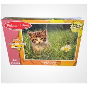 Melissa & Doug Kitten Outdoors In Grass With Daisy Puzzle New Sealed